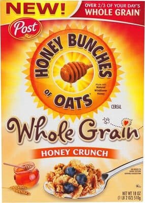HONEY CRUNCH WHOLE GRAIN CEREAL, HONEY CRUNCH
