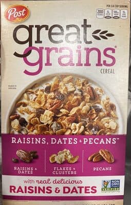 RAISINS, DATES & PECANS CEREAL, RAISINS, DATES & PECANS
