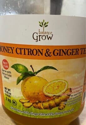 HONEY CITRON & GINGER TEA, HONEY CITRON & GINGER