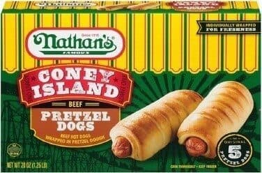 BEEF CONEY ISLAND PRETZEL DOGS, BEEF