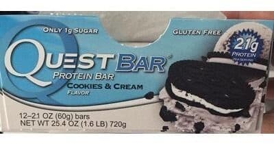 COOKIES & CREAM FLAVOR PROTEIN BARS, COOKIES & CREAM
