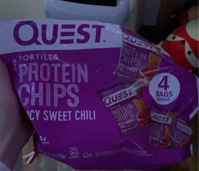 SPICY SWEET CHILI FLAVOR TORTILLA STYLE PROTEIN CHIPS, SPICY SWEET CHILI