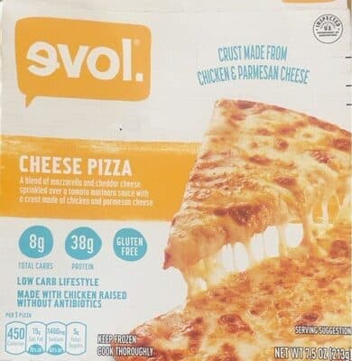 A BLEND OF MOZZARELLA AND CHEDDAR CHEESE SPRINKLED OVER A TOMATO MARINARA SAUCE WITH A CRUST MADE OF CHICKEN AND PARMESAN CHEESE PIZZA, CHICKEN AND PARMESAN