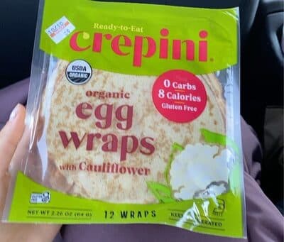 ORGANIC EGG WRAPS WITH CAULIFLOWER