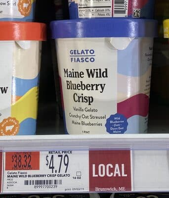 GELATO FIASCO, MAINE CRISP GELATO, WILD BLUEBERRY