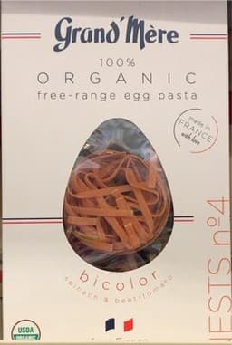 Product image of 100% ORGANIC FREE-RANGE EGG PASTA SPINACH & BEET - TOMATO