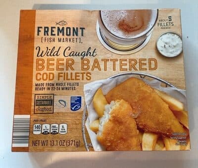 WILD CAUGHT BEER BATTERED COD FILLETS, BEER BATTERED