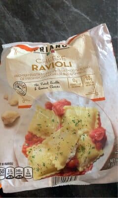 CHEESE MICROWAVEABLE RAVIOLI PREMIUM PASTA STUFFED WITH A SMOOTH BLEND OF FRESH RICOTTA CHEESE & SEASONINGS, CHEESE