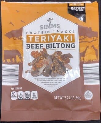 TERIYAKI BEEF BILTONG PROTEIN SNACKS, TERIYAKI