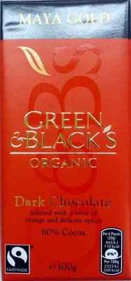 GREEN & BLACK'S ORGANIC CHOCOLATE BAR MAYA GOLD 100 GR