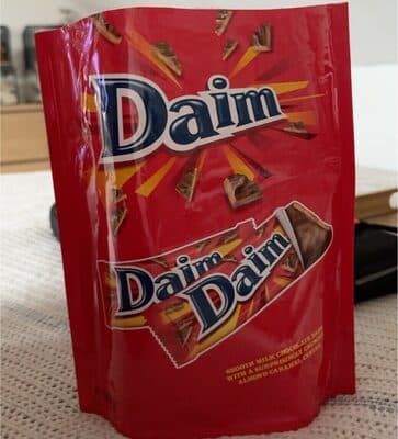 DAIM CHOCOLATE BAR MILK WITH CARAMEL 420.000 GR
