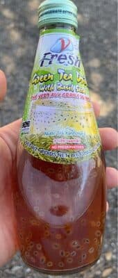 V FRESH, GREEN TEA DRINK WITH BASIL SEED