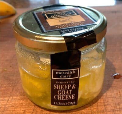 SHEEP & GOAT CHEESE, MARINATED IN EXTRA VIRGIN OLIVE OIL BLEND, GARLIC & THYME