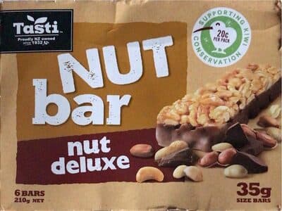Tasti Nut Bar Nut Deluxe 210g 6 Bars