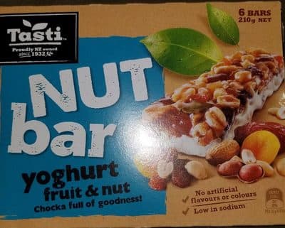 Tasti Nut Bar Yoghurt Fruit & Nut 210g 6 Bars