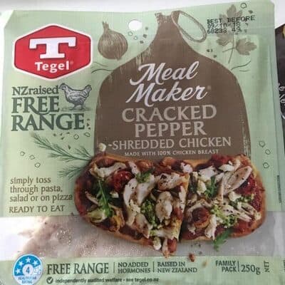 Tegel Meal Maker Cracked Pepper Shredded Chicken Family Pack 250g