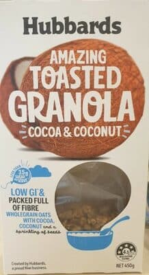 Hubbards Amazing Toasted Granola Cocoa & Coconut 450g