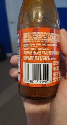 TACO BELL FIRE SAUCE, 7.5 OZ