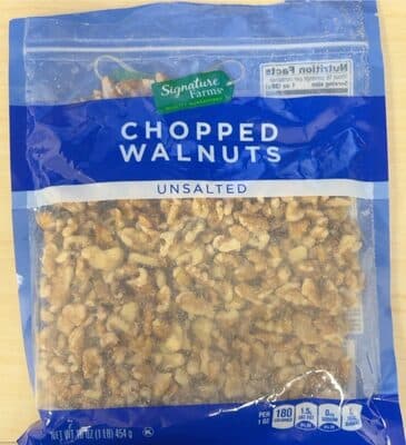 UNSALTED CHOPPED WALNUTS, UNSALTED