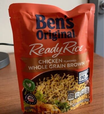 CHICKEN FLAVORED WHOLE GRAIN BROWN READY RICE, CHICKEN