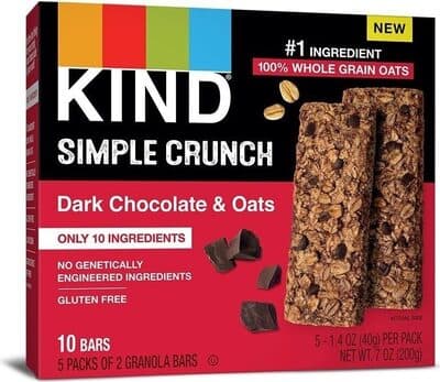 DARK CHOCOLATE & OATS SIMPLE CRUNCH GRANOLA BARS, DARK CHOCOLATE & OATS
